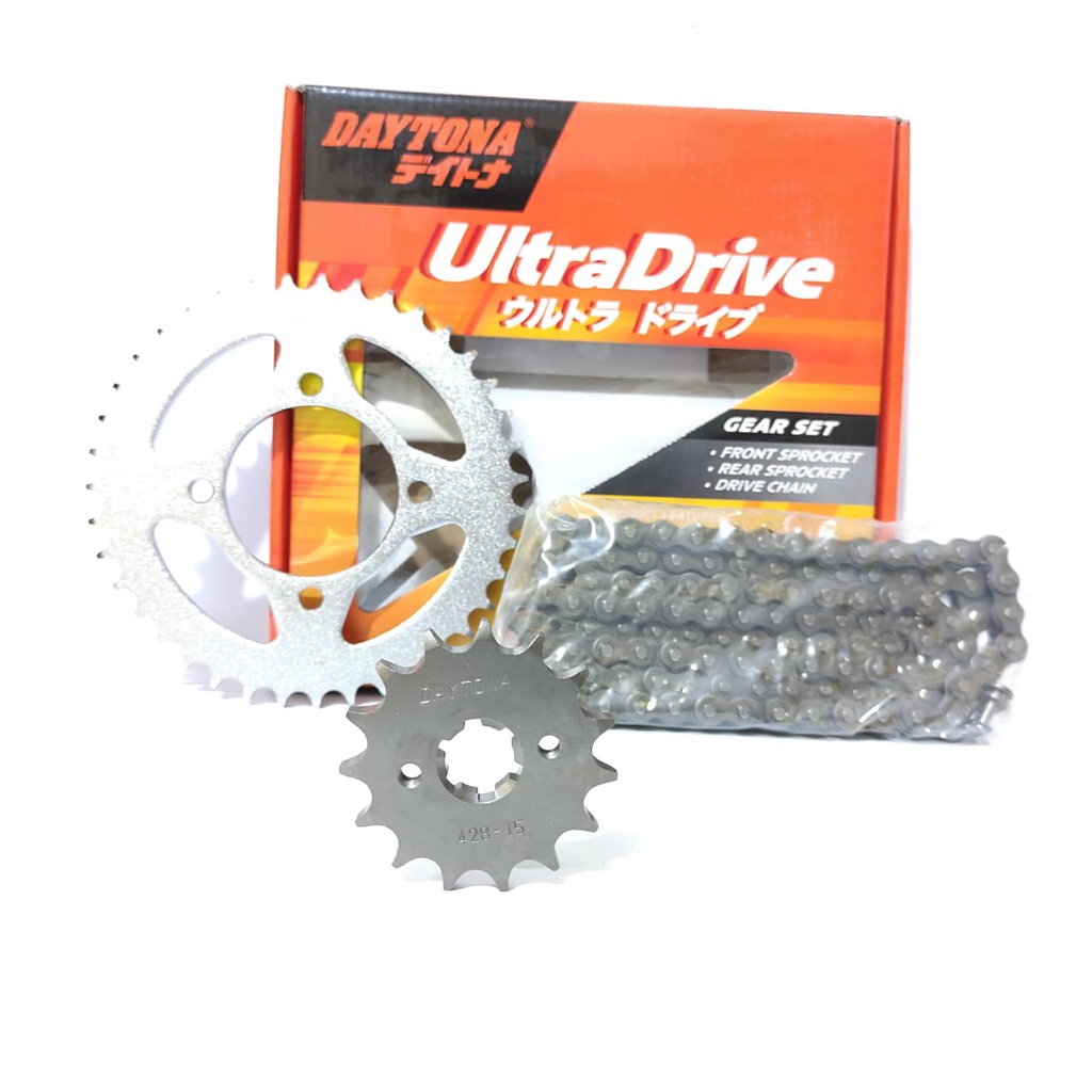 GEARSET GIRSET CHAINKIT GEAR RANTAI JUPITER MX 135 OLD DAYTONA 3487