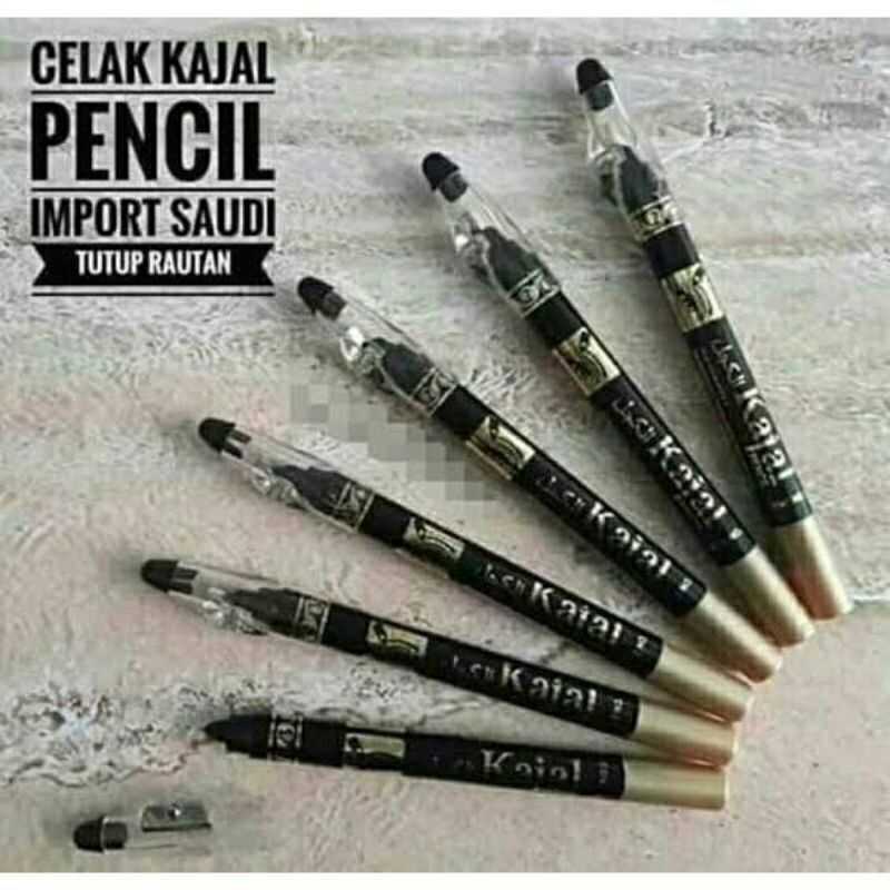 CELAK KAJAL/CELAK MATA, PENSIL SERUTAN,CELAK HITAM ARAB SAUDI PENSIL SERUT