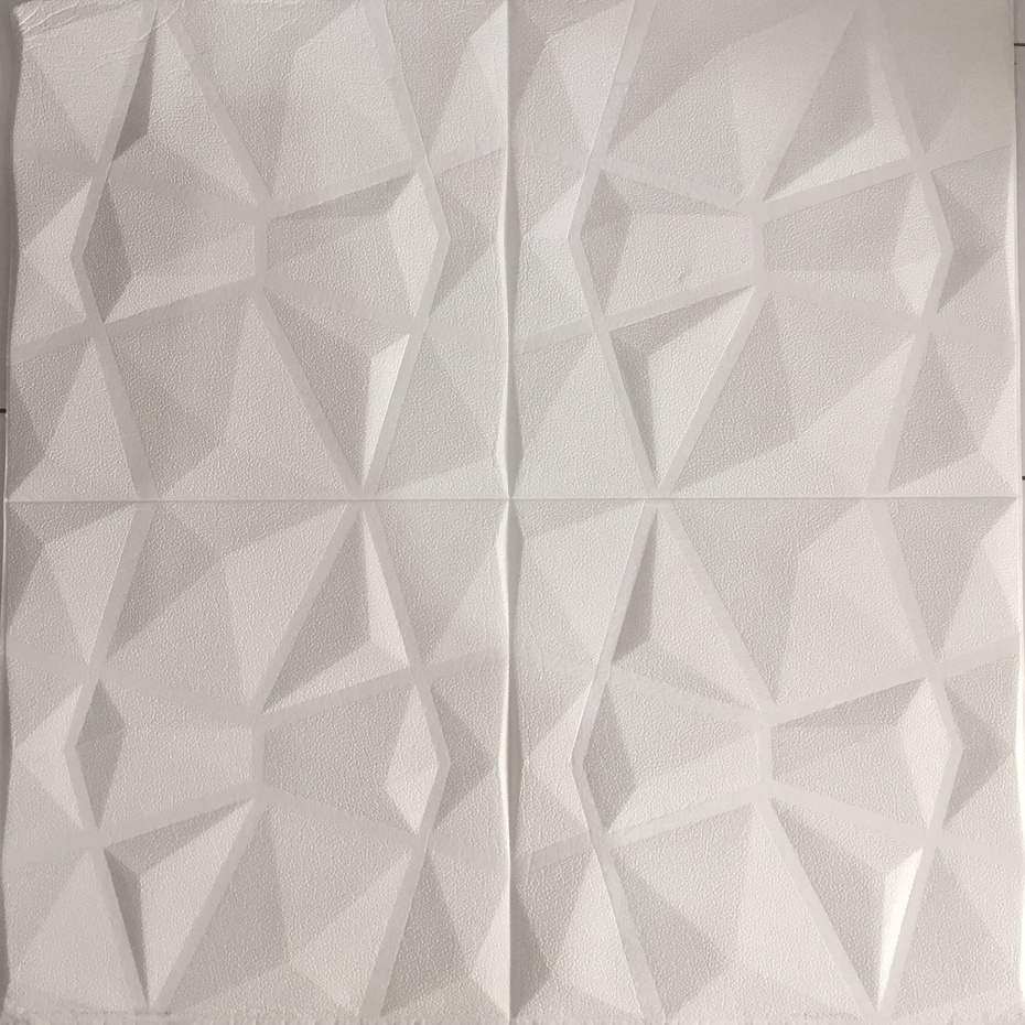 PROMO BELI 25 PCS FREE 1 PCS !! WALLPAPER FOAM DIAMOND /Wallpaper Dinding 3D Foam/ WALLFOAM 70X70 CM-WHITE 8MM