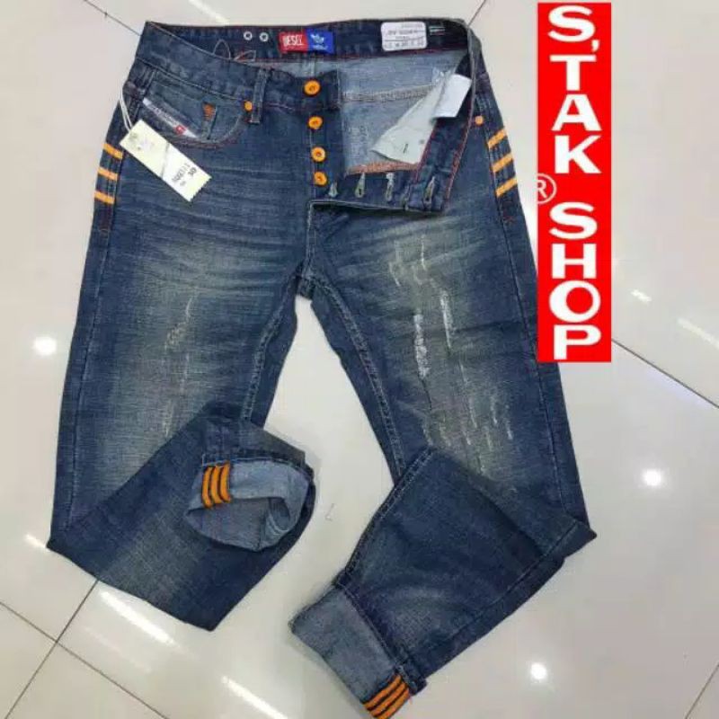Celana jeans panjang Adidas slimfit original
