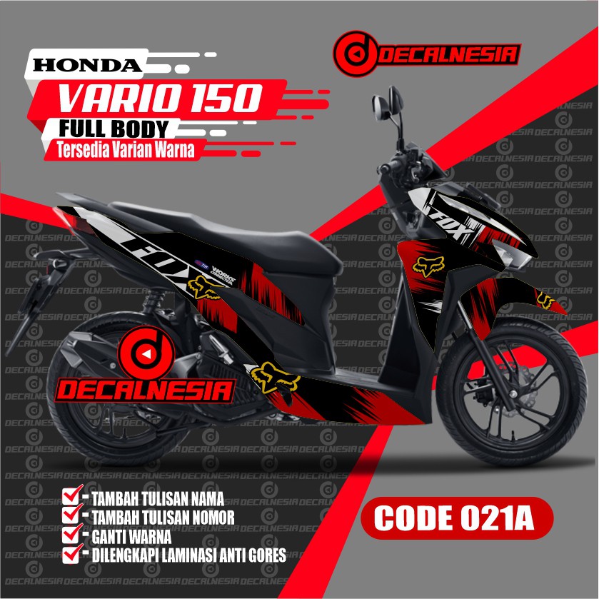 Decal Stiker Full Body Motor Vario New 150 125 Aksesoris Modifikasi Variasi 2018-2019