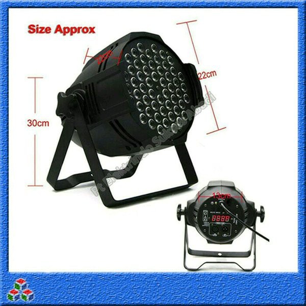 Terbaru       Lampu disco panggung LED PAR RGBW 54 LED  Murah