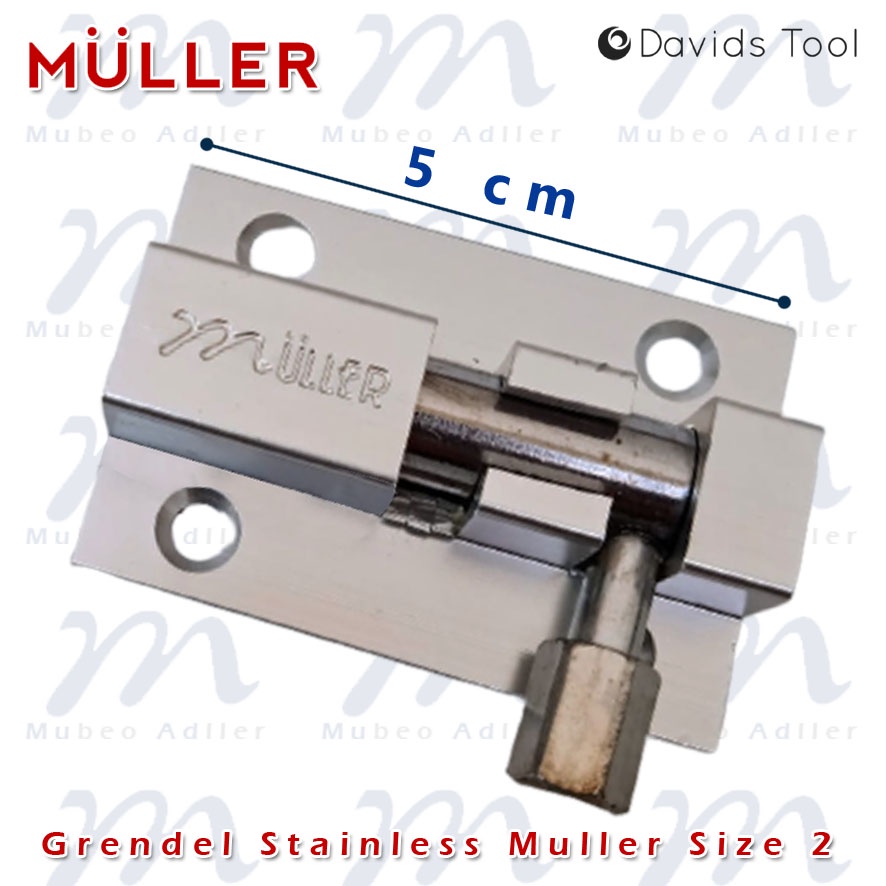 Grendel Pintu Pengunci Jendela Gerendel Slot Aluminium Grandel Alumunium 2 3 4 Inch Muller