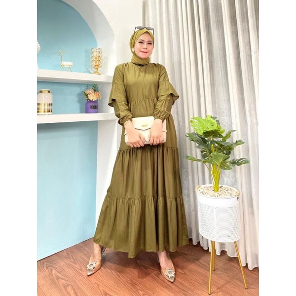 Maxi Dress /Baju Muslimah / Gamis Rayon XL