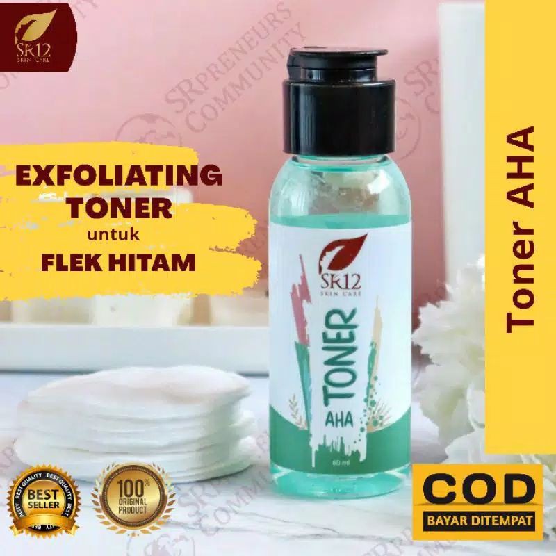 TONER AHA SR12 Eksfoliasi eksfoliater flek hitam