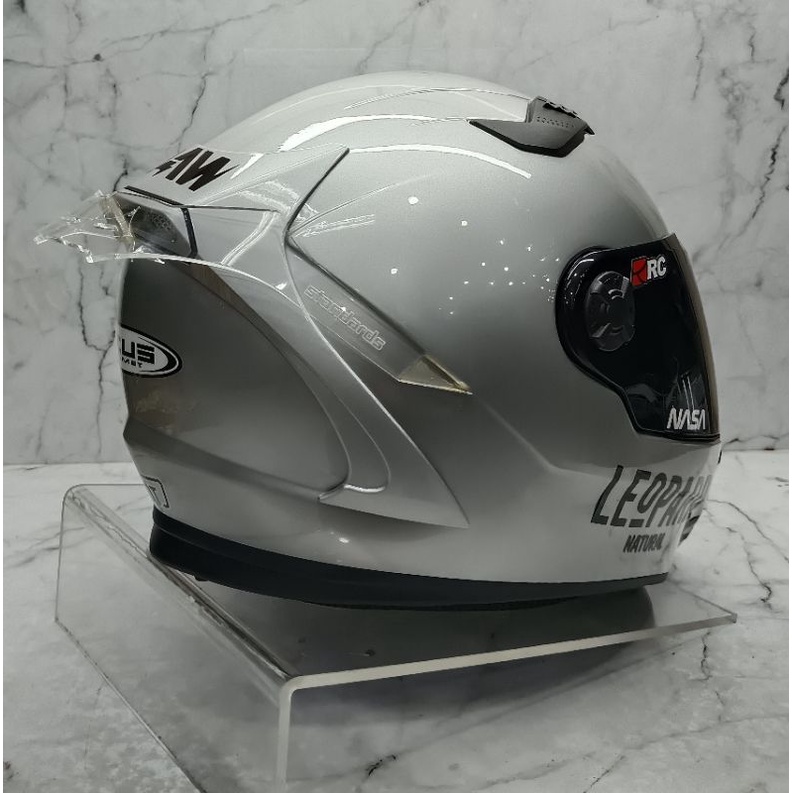 HELM ZEUS 813 SOLID SILVER - FAKET GANTENG LEOPARD - SPOILER 2D-4