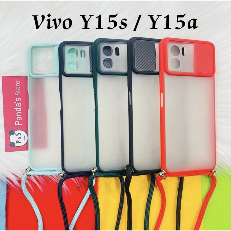 Vivo Y15s , Y15a Softcase dove sliding camera + Tali Laynard [Premium]