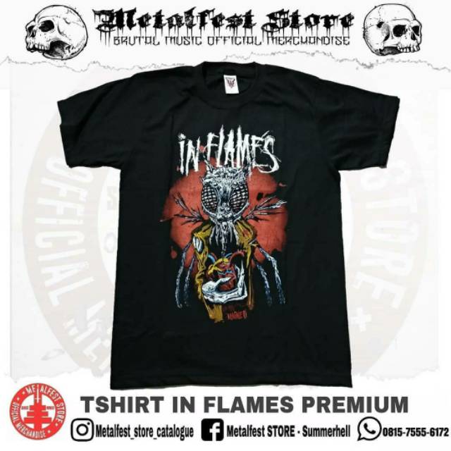 KAOS IN FLAMES KAOS METAL TSHIRT IN FLAMES