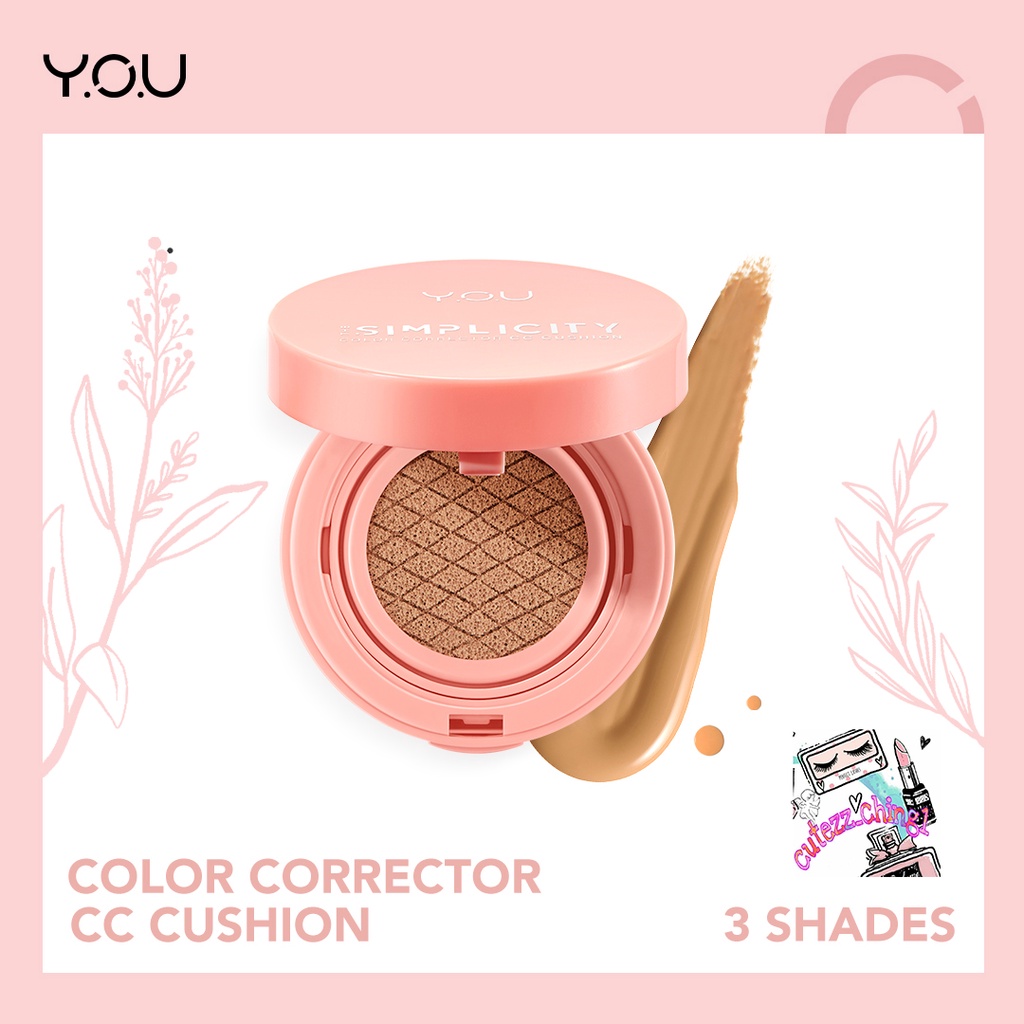 ☃️Cutezz_Ching1☃️YOU The Simplicity Color Corrector CC Cushion 15g