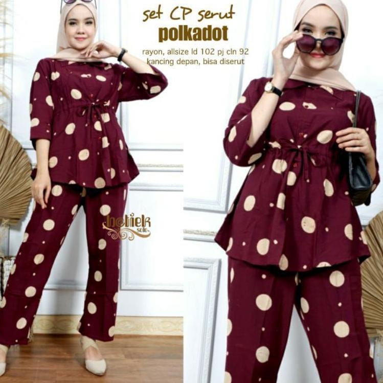 BIM.26Au22ᴬ ‑ Setelan Tie Dye Lengan panjang //one set tiedye polkadot serut/kulod tie dye/kulod vir