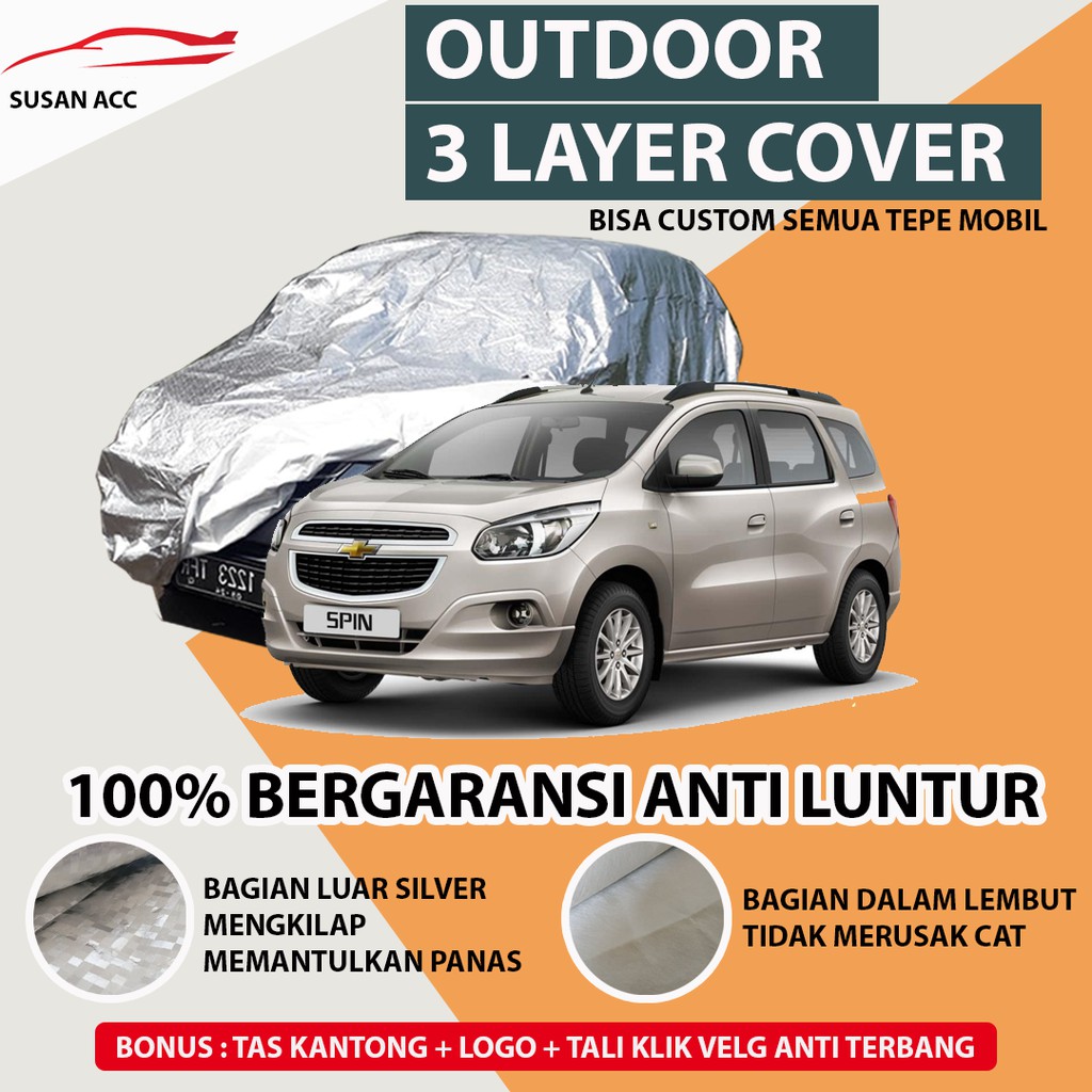 OUTDOOR PREMIUM Body Cover Mobil Chevrolet Spin / sarung mobil spin chevrolet / Mantel Mobil spin