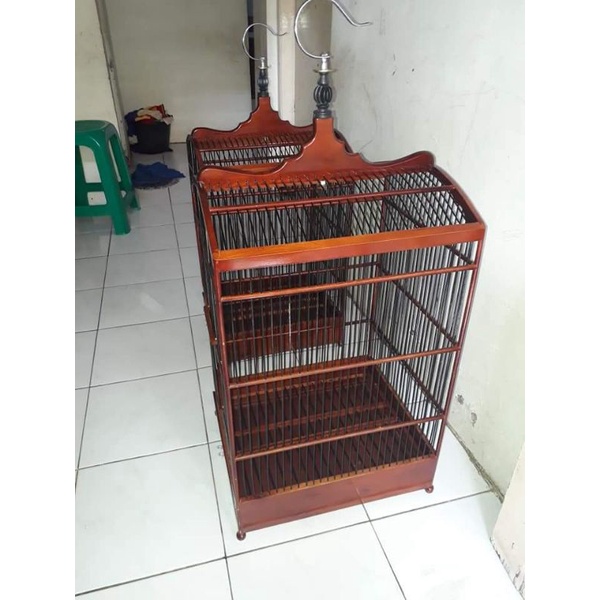 SANGKAR KOTAK REPLIKA COKLAT NO 3