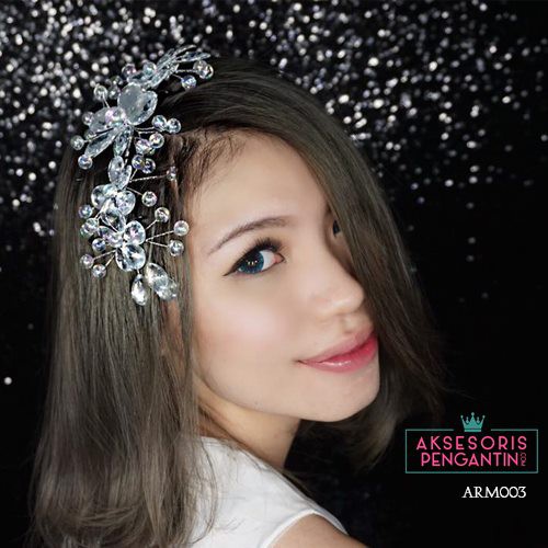 [PRODUK FAVORIT] HIASAN RAMBUT AKSESORIS PENGANTIN HEADPIECE HAIRBAND ARM003