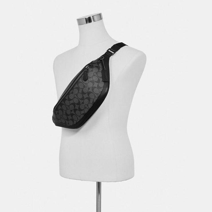 Dijamin Miring harga.. Coach Waistbag Tas kurir pria Tas pinggang Pria TAS Waistbag Coach