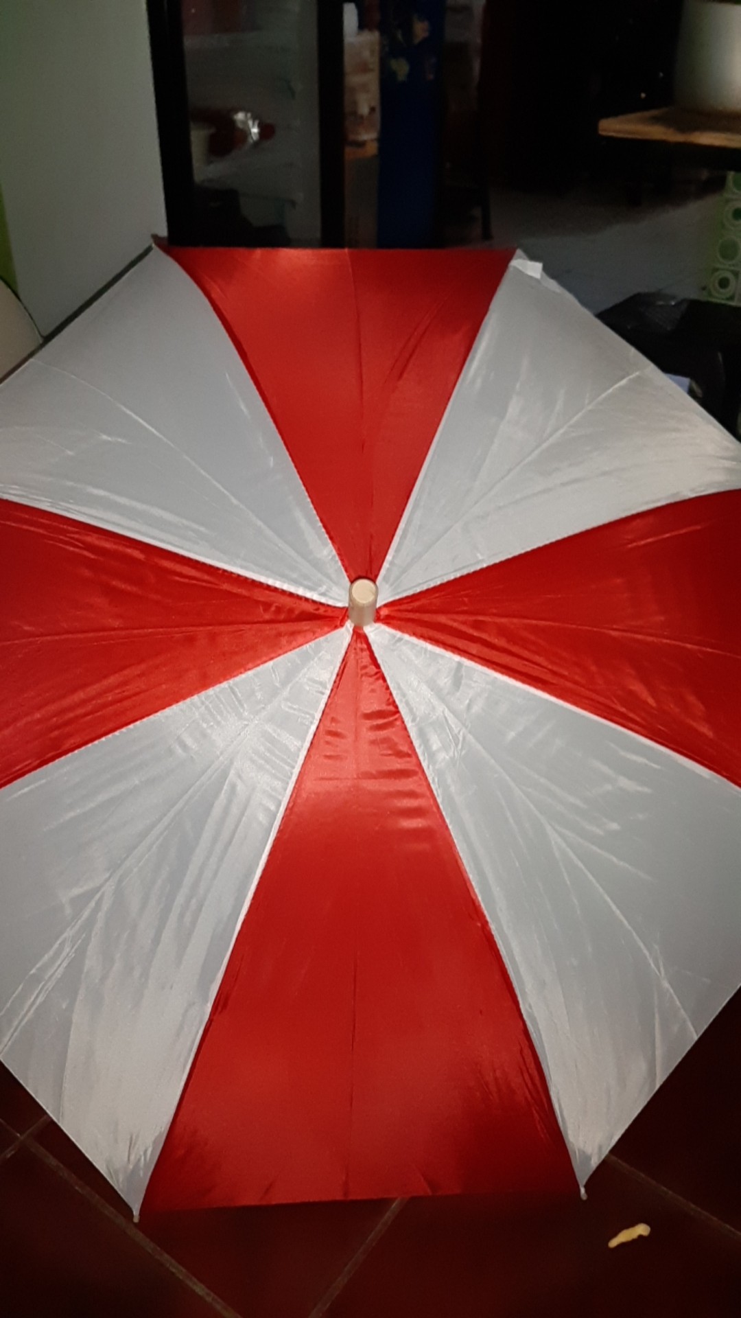 Payung Tongkat Bicolor Merah Putih  Kombinasi Promosi Murah Supplier Hut Ri 17an 17 Agustus Sablon