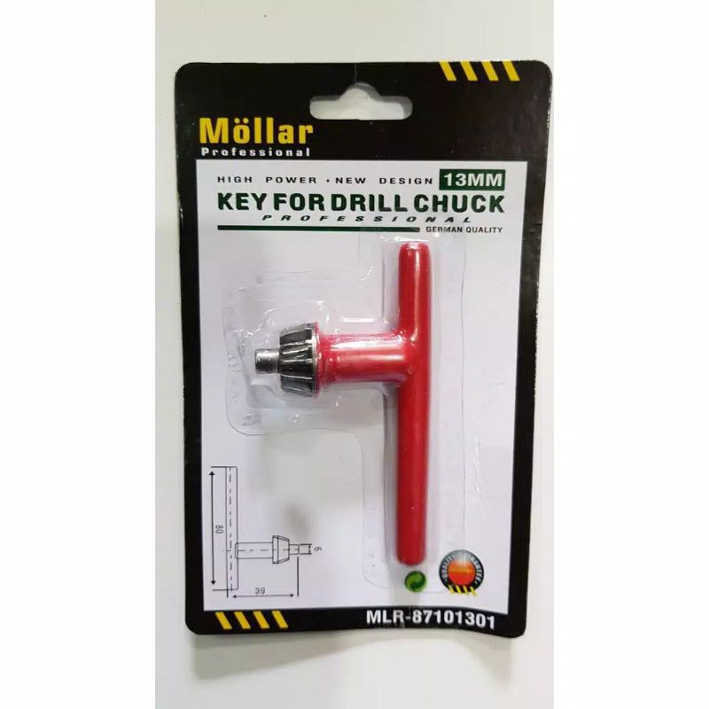 MOLLAR Kunci Kepala Bor Key For Drill Chuck 13 mm