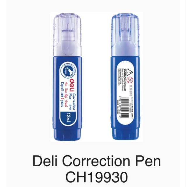 TIP EX CAIR H 199 DELI CORRECTION PEN UJUNG BESI METAL NIB CORRECTION FLUID DELI TIP EX GEPENG