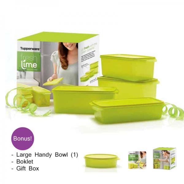 Toples Makanan Tupperware - Toples Dapur Kulkas Tupperware Freshlime Fresh Lime Set