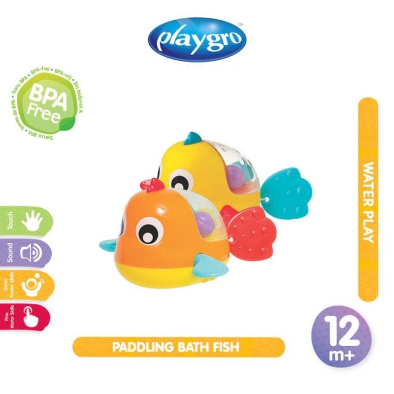 Playgro Paddling Bath Fish (1 Pcs) - Mainan Ikan Saat Mandi Bayi &amp; Anak