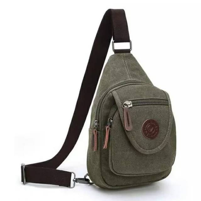 Tas slingbag kanvas legum original tas selempang dada