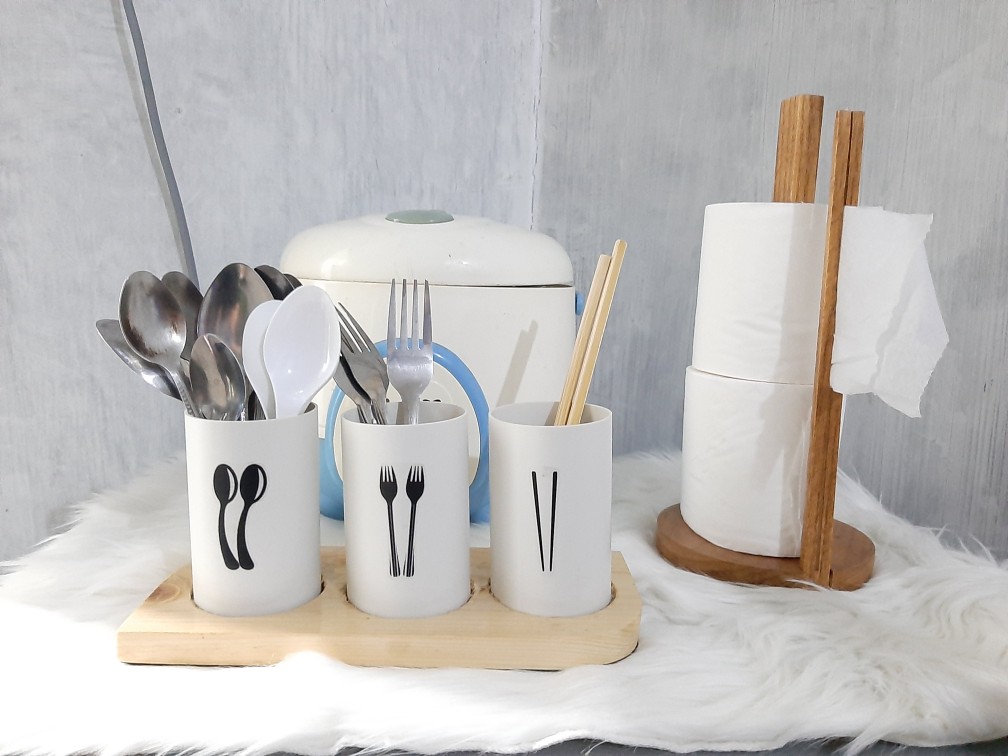 Tempat Tisu Rol Holder Tissue Tissu Kayu Wood Wooden