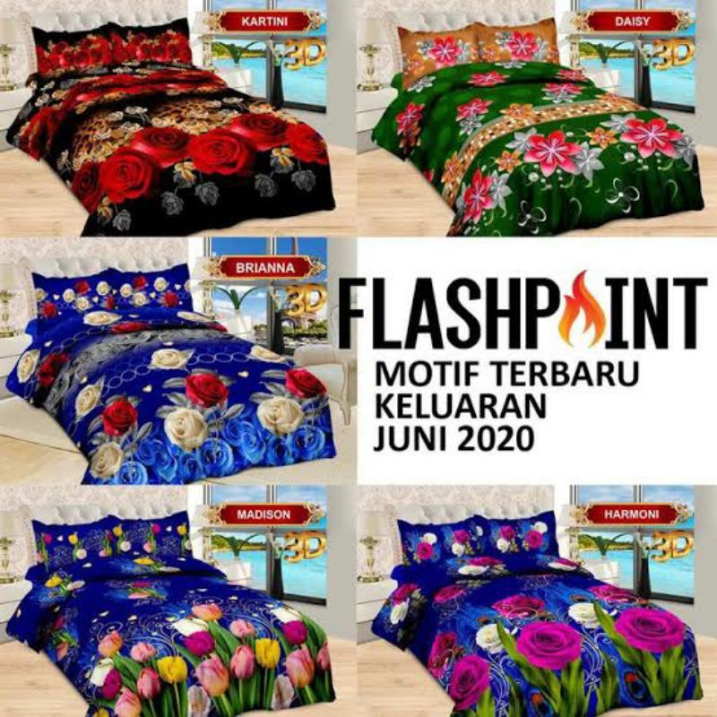 SPREI /SEPRAI KASUR LADY ROSE / BONITA 3D motif bunga / flower PREMIUM