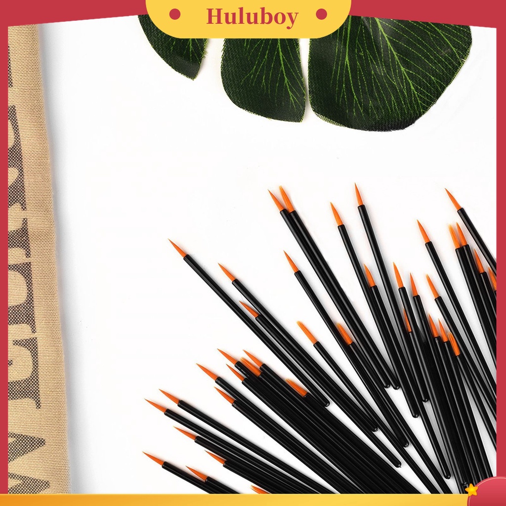 Huluboy Huluboy♡ 50pcs / Set Brush Eyeliner Sekali Pakai Bahan PP Untuk Makeup