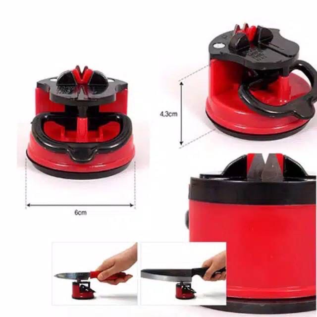 WJ849 Asahan Pisau Dan Gunting Serbaguna Knife Sharpener With Sunction Pad