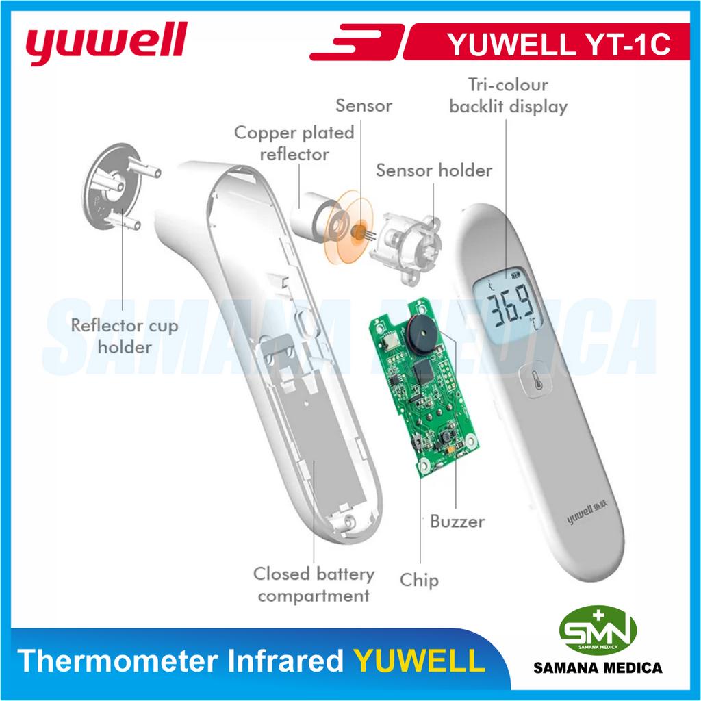 Thermometer Thermogun Infrared YUWELL YHW-5 / YUWELL YT-1C Sensor termometer - 3in1