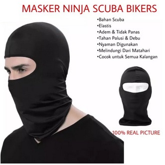 Sarung Kepala Helm Masker Ninja Full Face / Pelindung Kepala dan Wajah Masker Motor Anti Debu Polusi