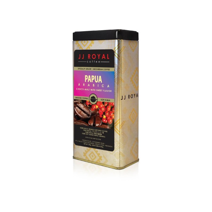 

vf2011vf Coffee/Kopi Jj Royal Papua Arabica Ground Tin 200G Ds20X11