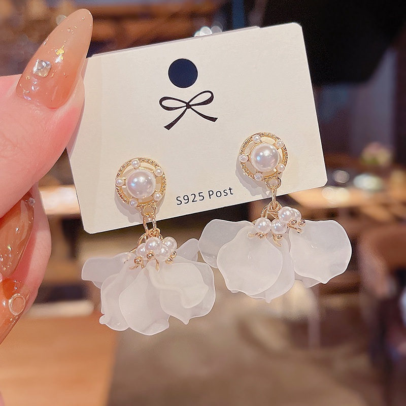 Shuling S925 silver needle Korean version Small Cabbage Earrings Super Cute Flower Earrings Female Ear Jewelry