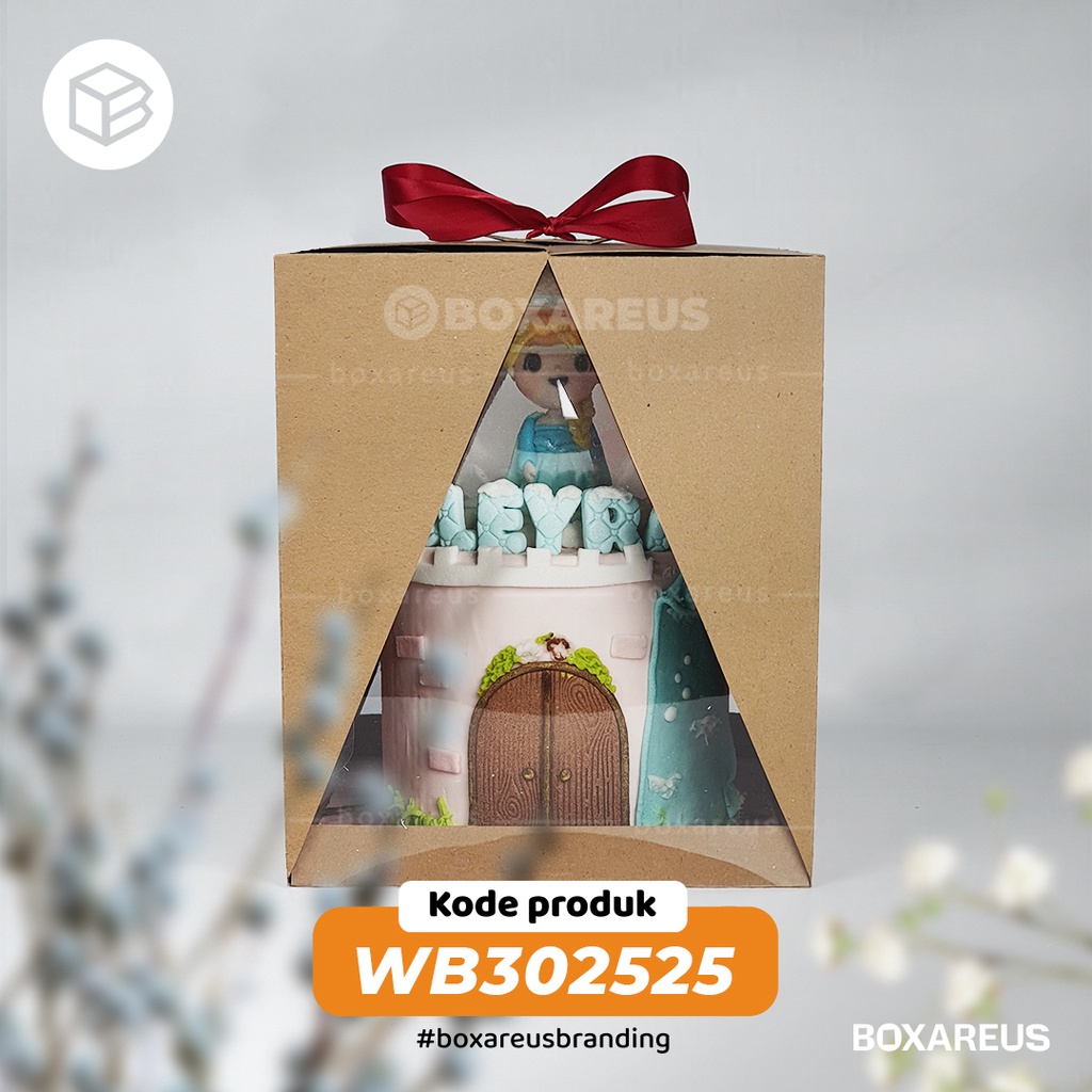 Dus Kue Tinggi Tall Cake Box Mika 25 x 25 x 30cm Kotak | WB302525