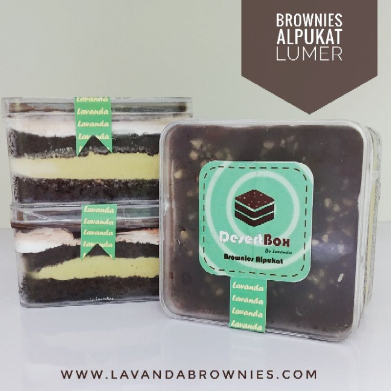 Browkat, brownies alpukat, brownies lumer lavanda brownies