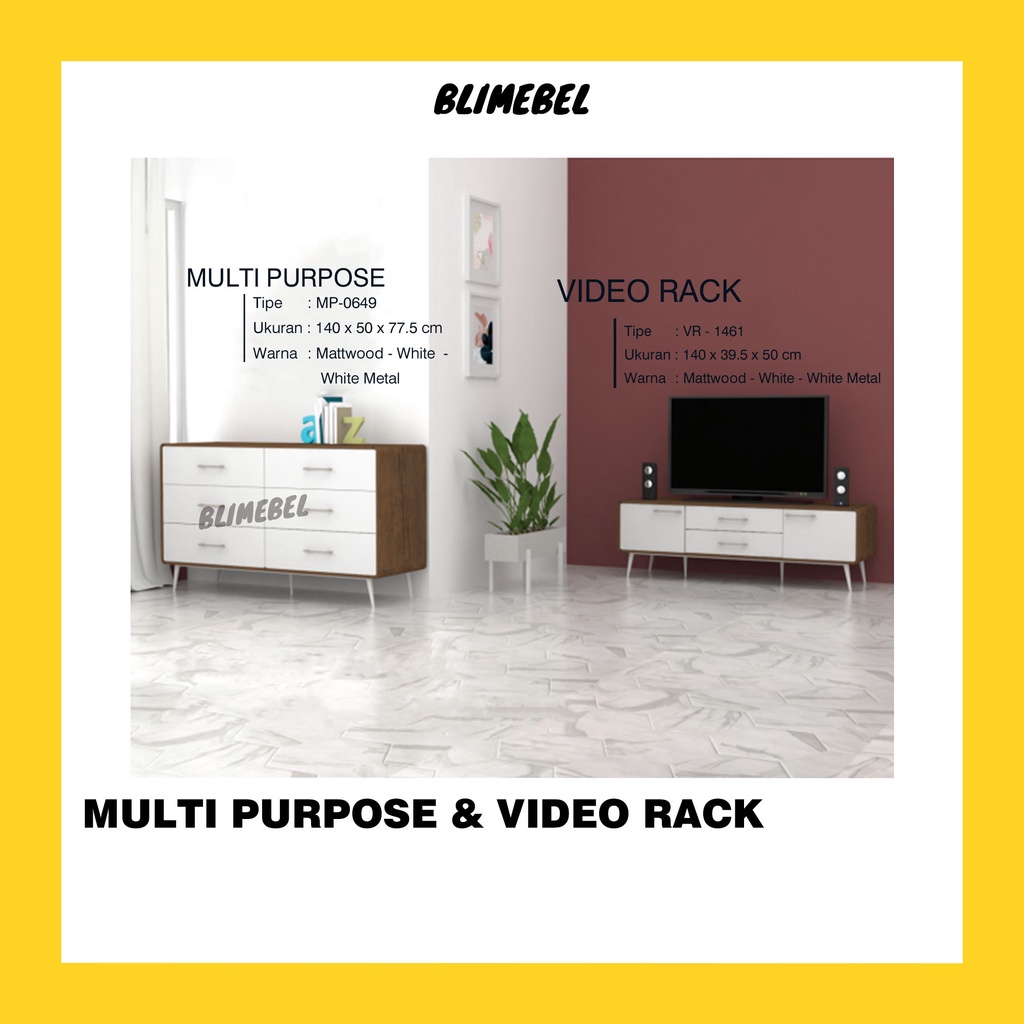 Rak Meja TV VR-1461/ Rak Serbaguna MP-0649 - EXPO