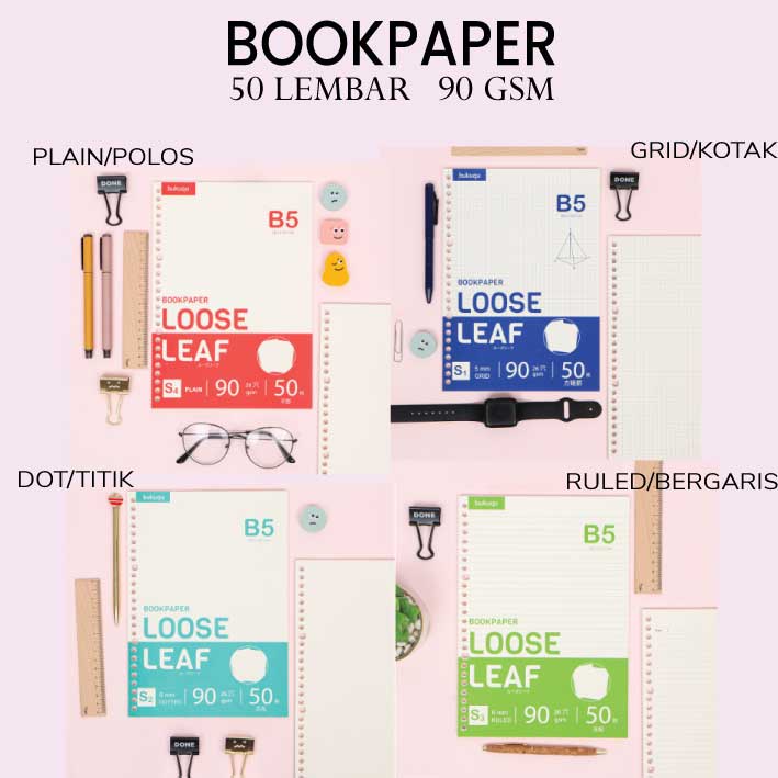 

Loose leaf B5 - Bookpaper 90 gsm - Kertas Binder