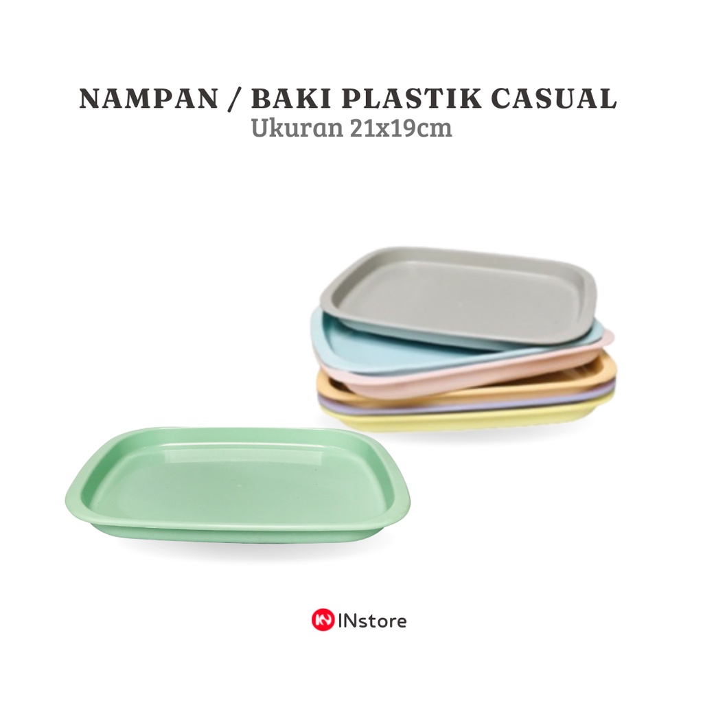 Nampan / Baki Plastik Casual Pastel 21x19cm