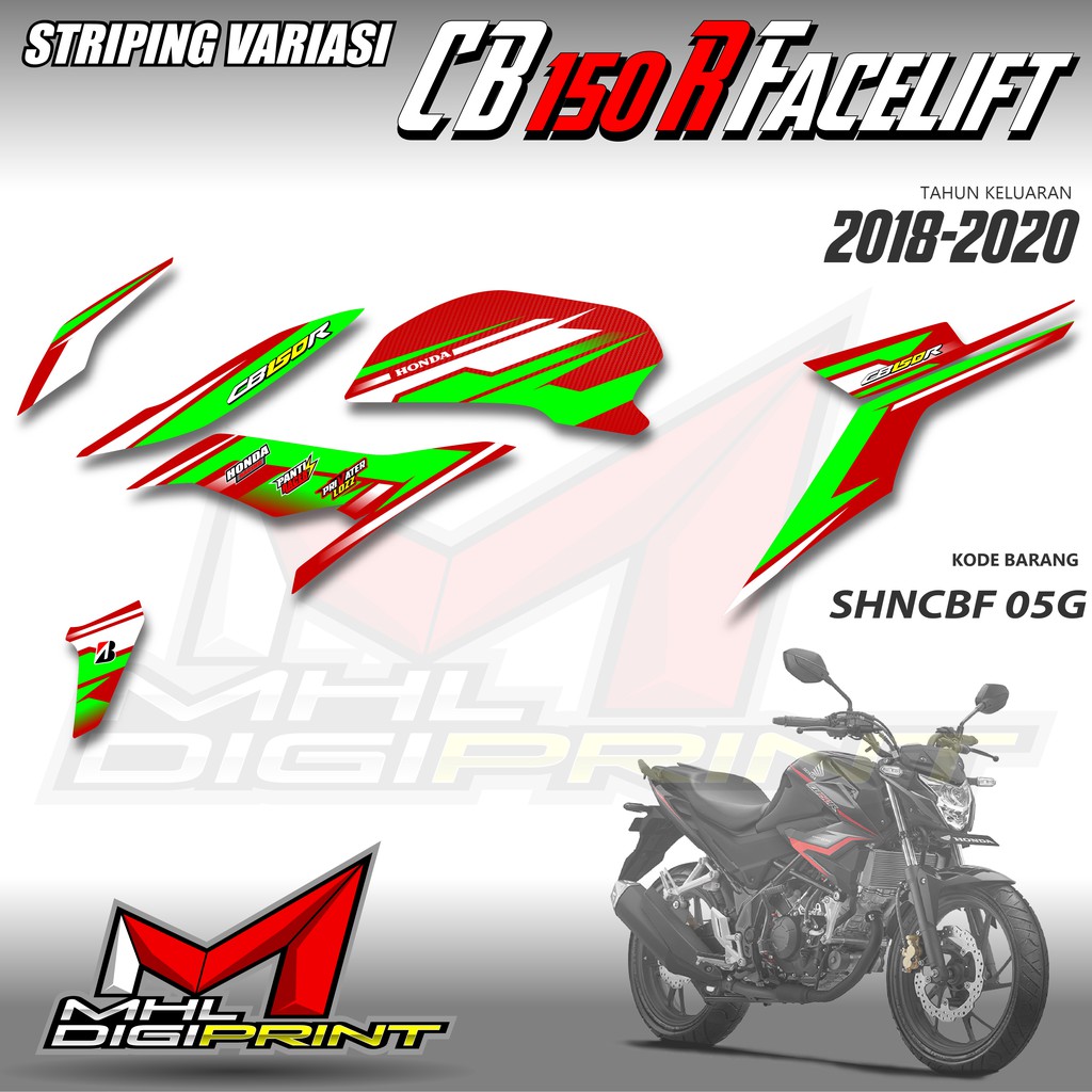 STRIPING VARIASI NEW CB 150R FACELIFT - STIKER NEW CB 150R - SHNCBF 05