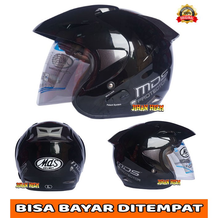 HELM / MDS / HELM MDS / HELM MDS PROTEKTOR BLACK TERMURAH