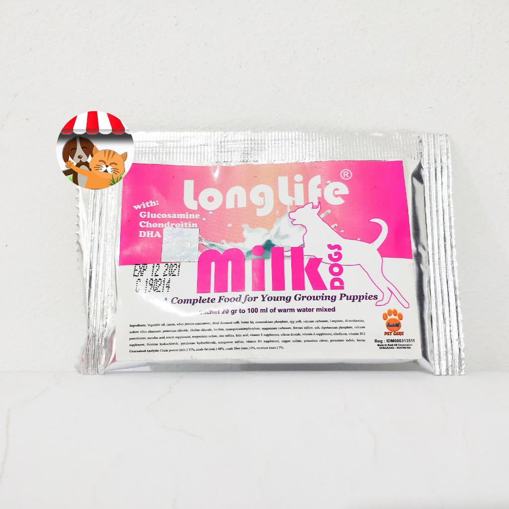 Susu Longlife For Growing Puppies sachet - Susu Anjing Remaja Long Life