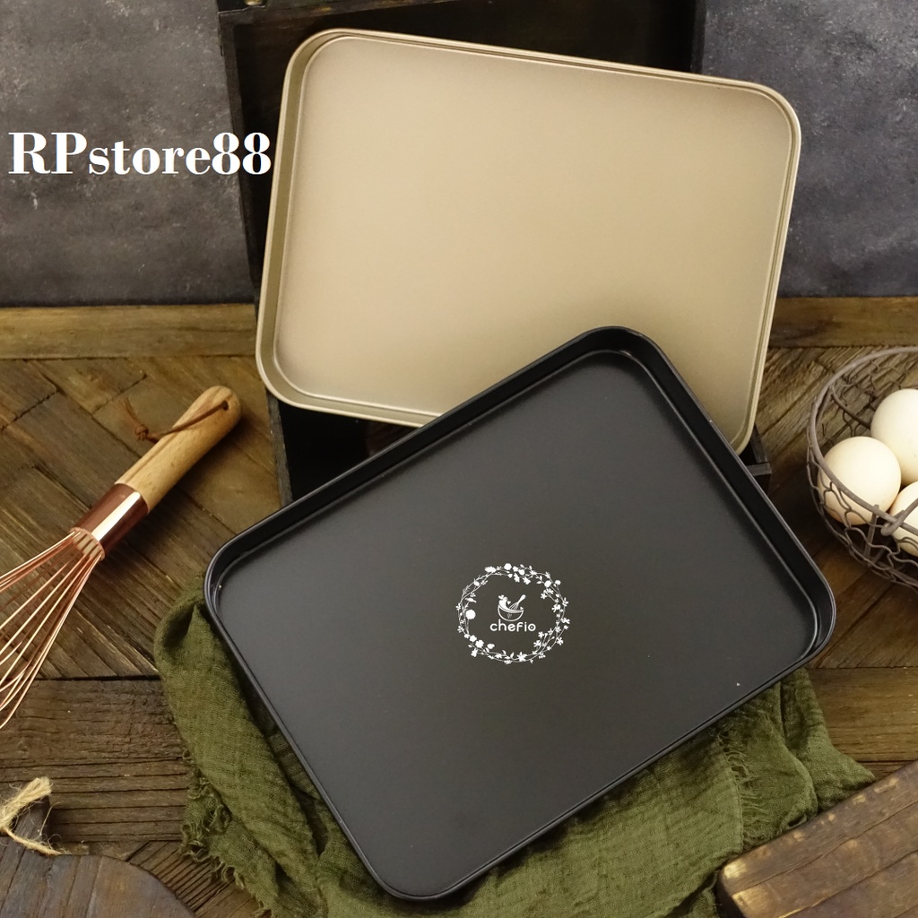 Chefio Loyang Persegi Panjang Ekonomis 24cm Anti Lengket / Loyang Oven