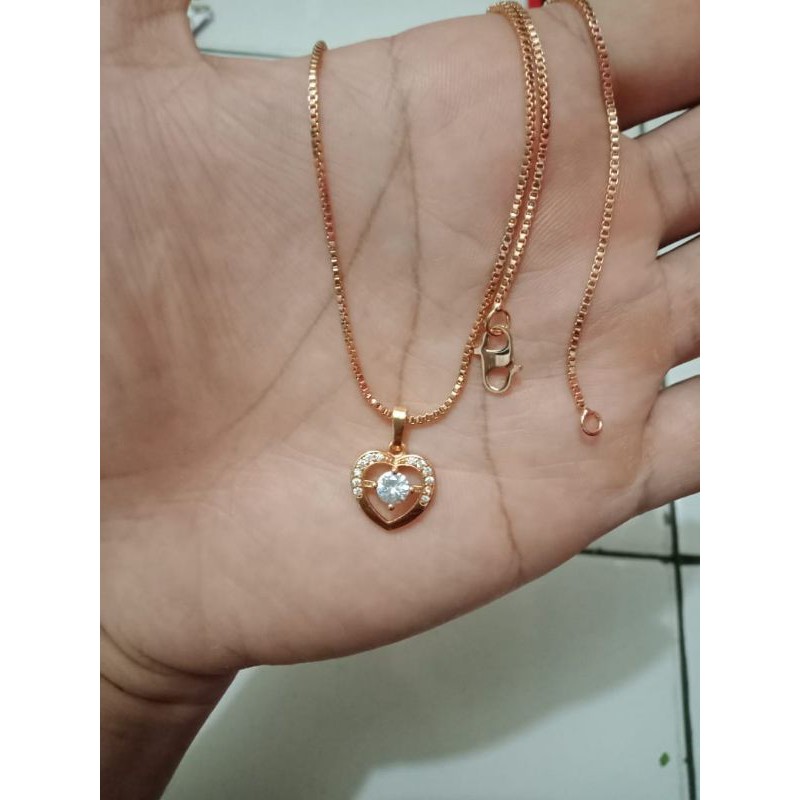 AL-7771.kalung xuping wanita 45cm berlapis emas dengan mata ziecon Al11.