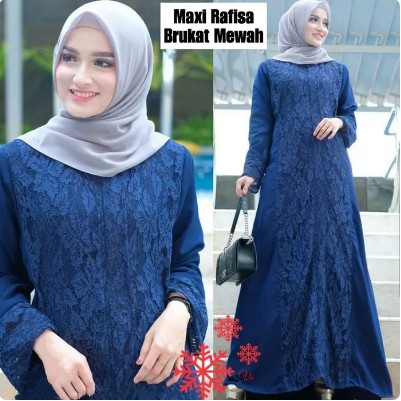 Ns Fc Najibah Gamis Syar'i asdf Kinara set hijab gamis brukat