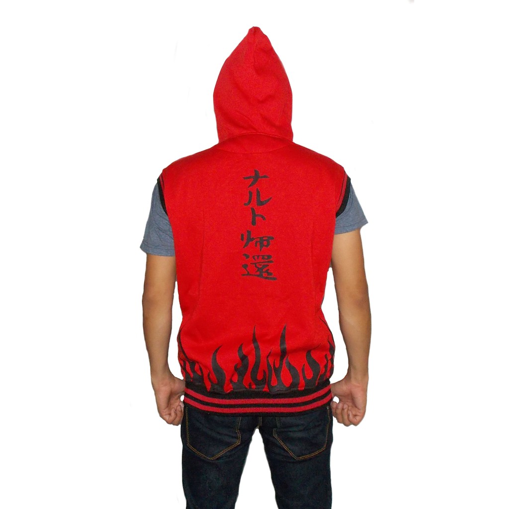 Rompi Naruto Yondaime Hokage Merah - Rompi Yondaime Hokage Merah - Jaket Naruto konoha merah