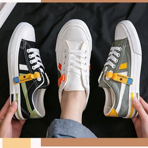 SW22 Sepatu Sneakers Kanvas Tali Wanita Import Korea