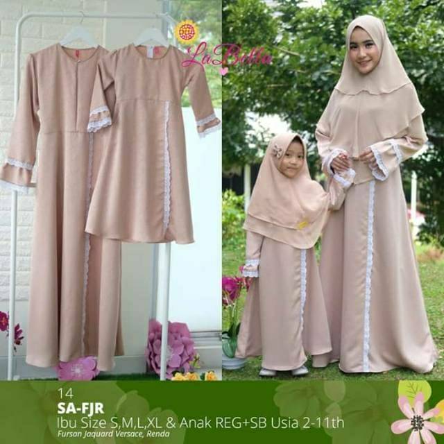 (14) Sarimbit Ibu & Anak FJR By Labella / Gamis Couple Ibu Anak
