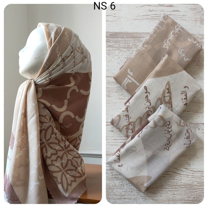 kerudung hijab koran arabic viral segi 4 voal cocok untuk acra juga bisa digunakan hijab santri/umum-NS 6