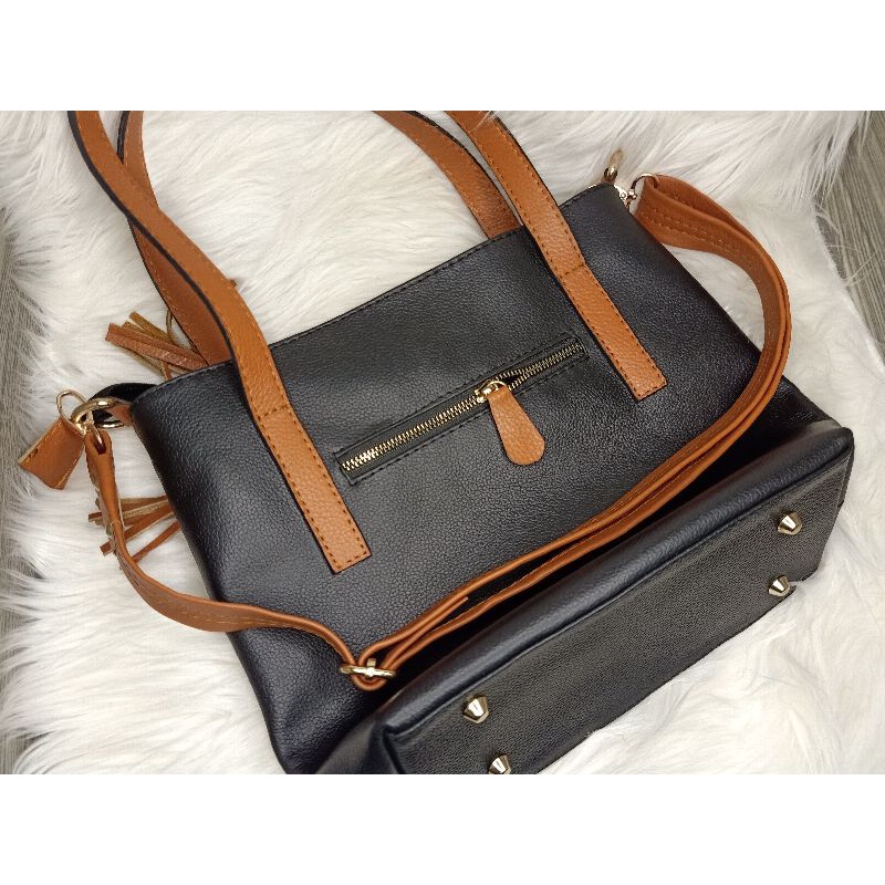 Tas Selempang Bahu Wanita Kulit Asli Motif Jeruk