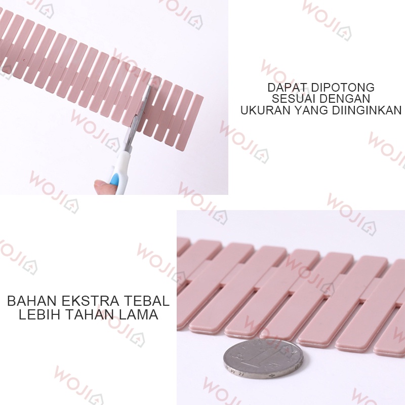 Sekat Laci Lemari Organizer Pemisah Pembatas Partisi Set 4 pcs 32x7cm