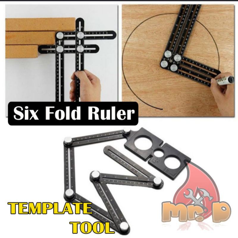 

PENGGARIS TEMPLATE PELUBANG KERAMIK GERANIT MARMER / six fold ruler